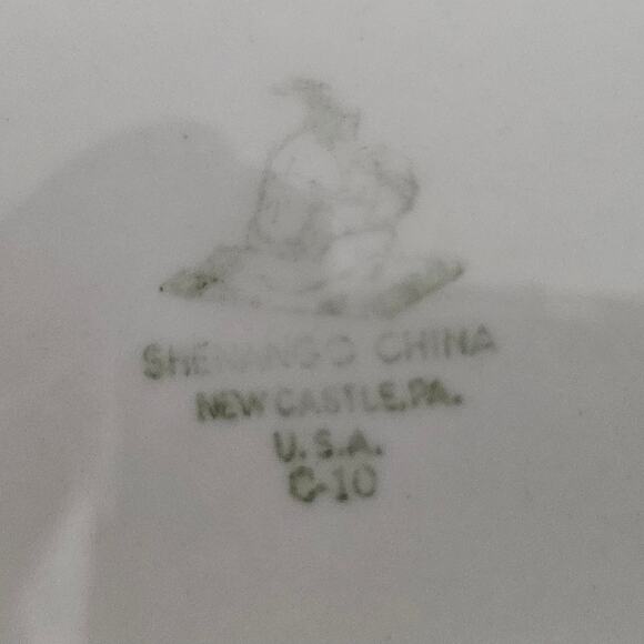 Shenango China Green Band Restaurant Plate 6.25" Vintage USA - Picture 4 of 4